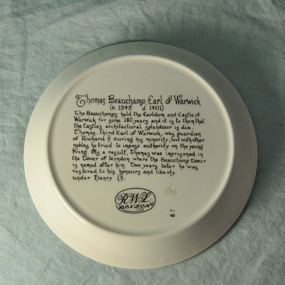 earl of warwick thomas beauchamp coaster trinket dish (w986) - Picture 4 of 5